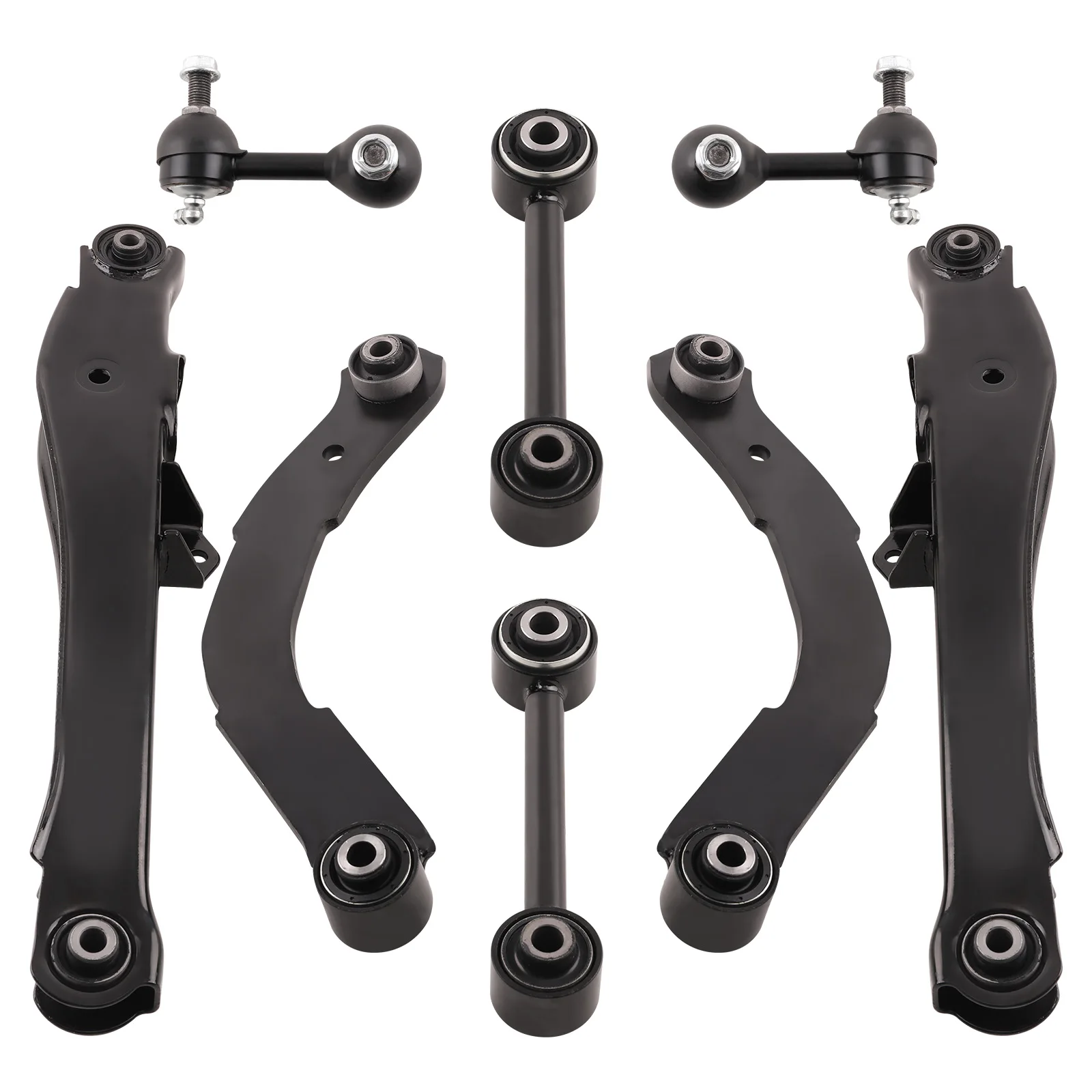 

8 Pcs Rear Upper Lower Control Lateral Toe Arms For Jeep Patriot Compass Dodge Caliber 2007-2009 2.0L 2.4L