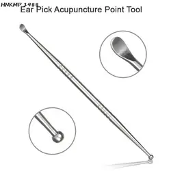 12cm Steel Ear Pick Acupuncture Point Probe Auricular Pen Beauty Reflex Massage Needle Detection Picking Tool Spot