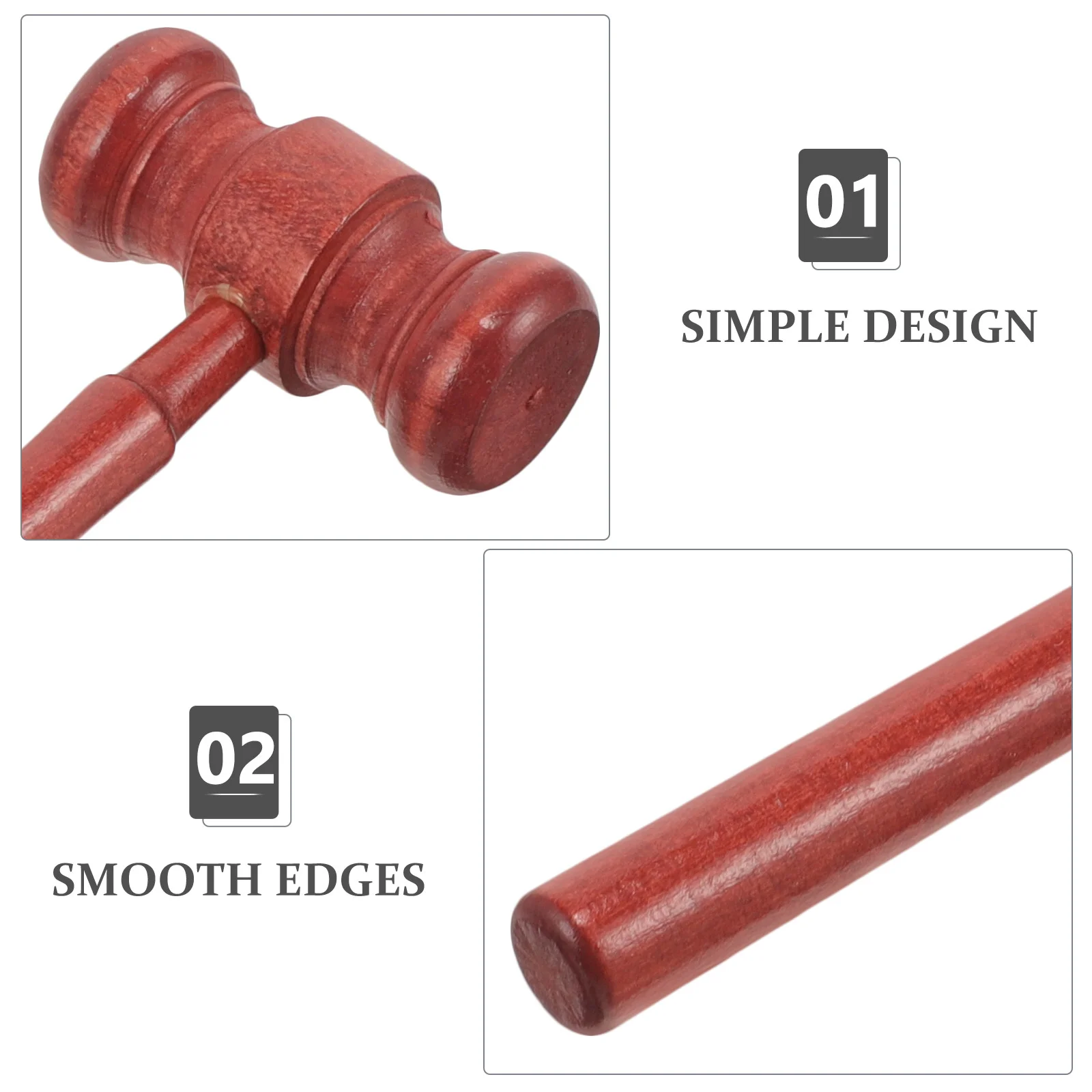 Judge Hammer Shot Courtroom Knock Law Gavel Accessories Wood Kids Gavels Judge's Child Wooden Plaything