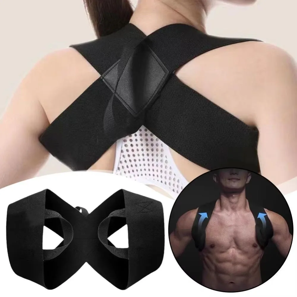 Verstellbarer Haltungskorrektur-Gurt Rückenstütze für Frauen und Männer Buckelkorrektur Rückenstrecker Schmerzlinderung bei der Arbeit Obere Rückenbandage