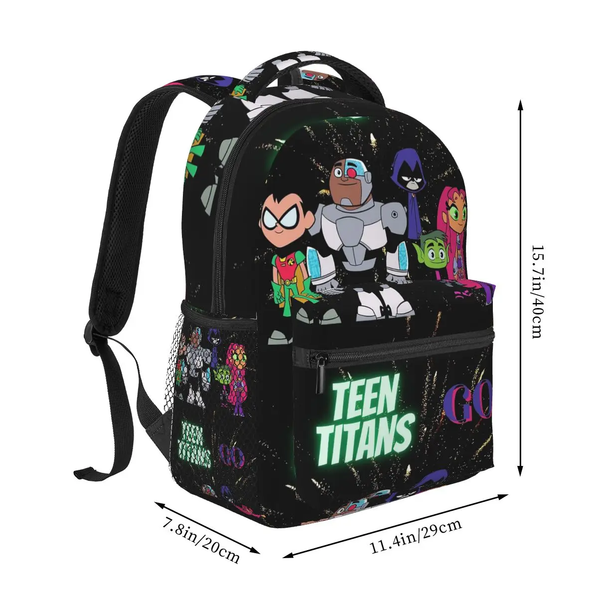 Titans , Goooooo Backpacks Boys Girls Bookbag Students School Bags Cartoon Travel Rucksack Shoulder Bag Large Capacity