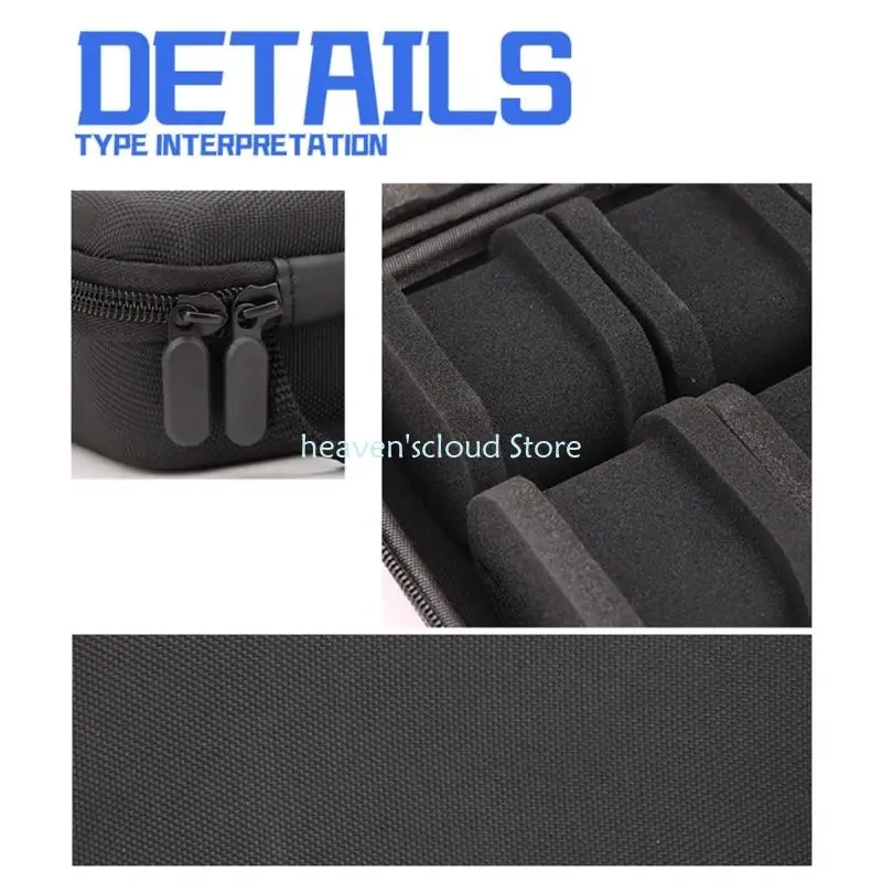 Y88B Multifunction 6 slot Watch Storage Box Holder, organizadores viagens com forro macio para joias itens pequenos