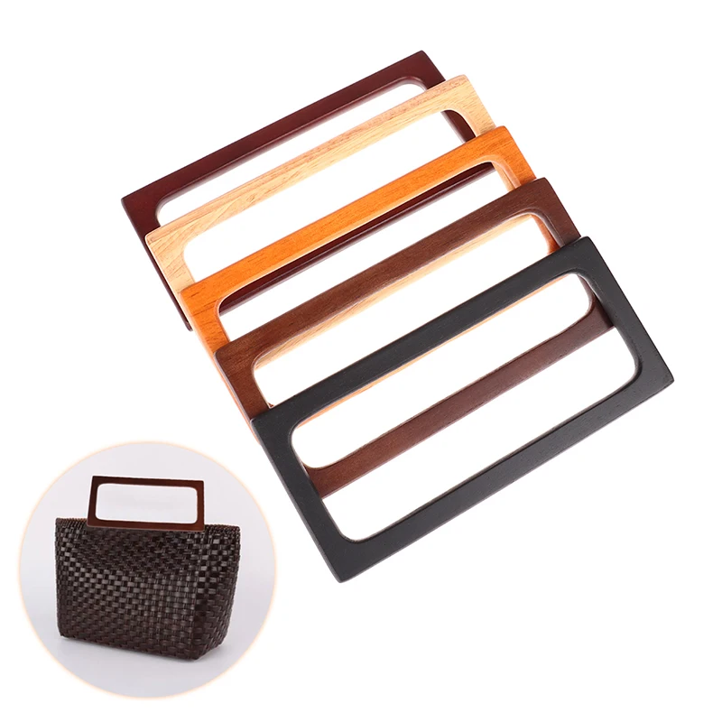 20cm Square Wooden Bags Handle DIY Sewing Brackets Purse Frames Handles For Making Handbag Accessories