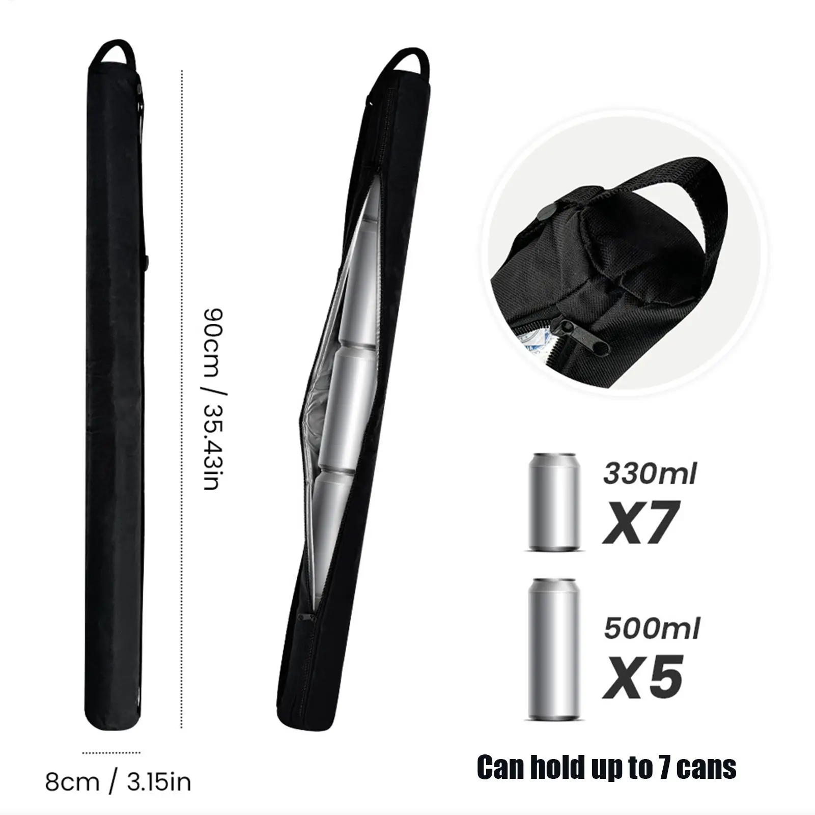 Golf Bag Beer Sleeve Insulated Cooler Holder for Cans & Bottles, Leakproof Portable For Golf Course Beach Picnic Summer Outdoor