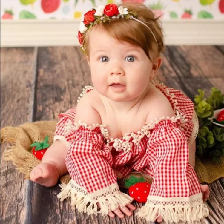 2Pcs/Set Baby Lace dress+Headband Set Newborn Photography Props Bodysuit dress with Headdress Infants Photo Shooting Outfits