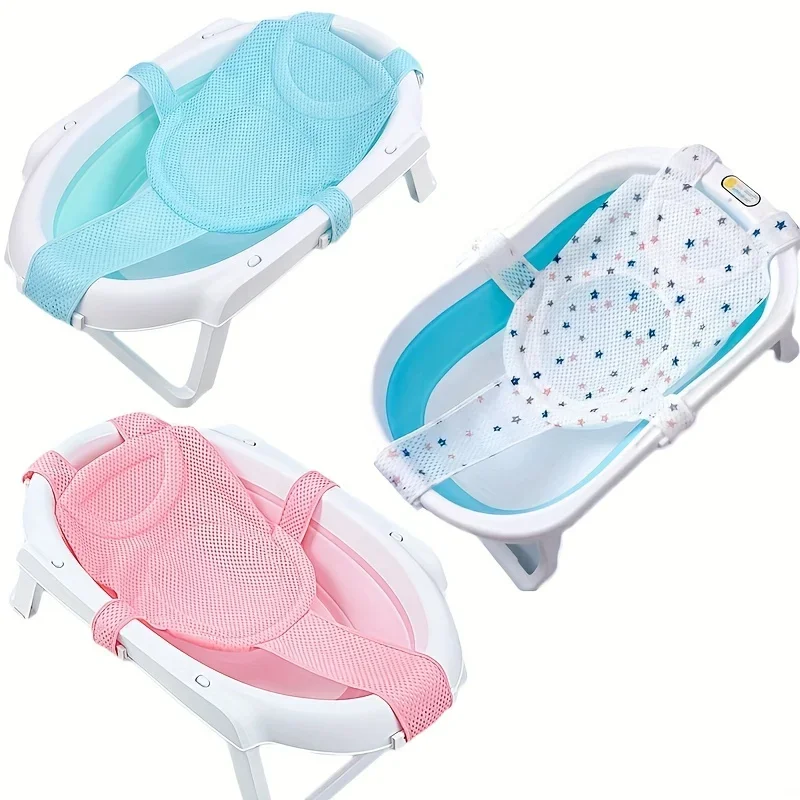 

Baby Bath Cushion Pad Newborn Bathtub Mat Babies Bath Supporter Net Bebe Shower Pillow Nonslip Baby Bathing Accessories Tub Seat