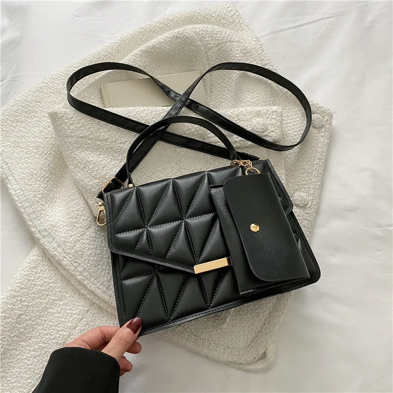 2023 New Portable Small Square Bag Checkered Retro Shoulder Bag Crossbody Bag Trendy Women's Bag Zero Wallet Handbag