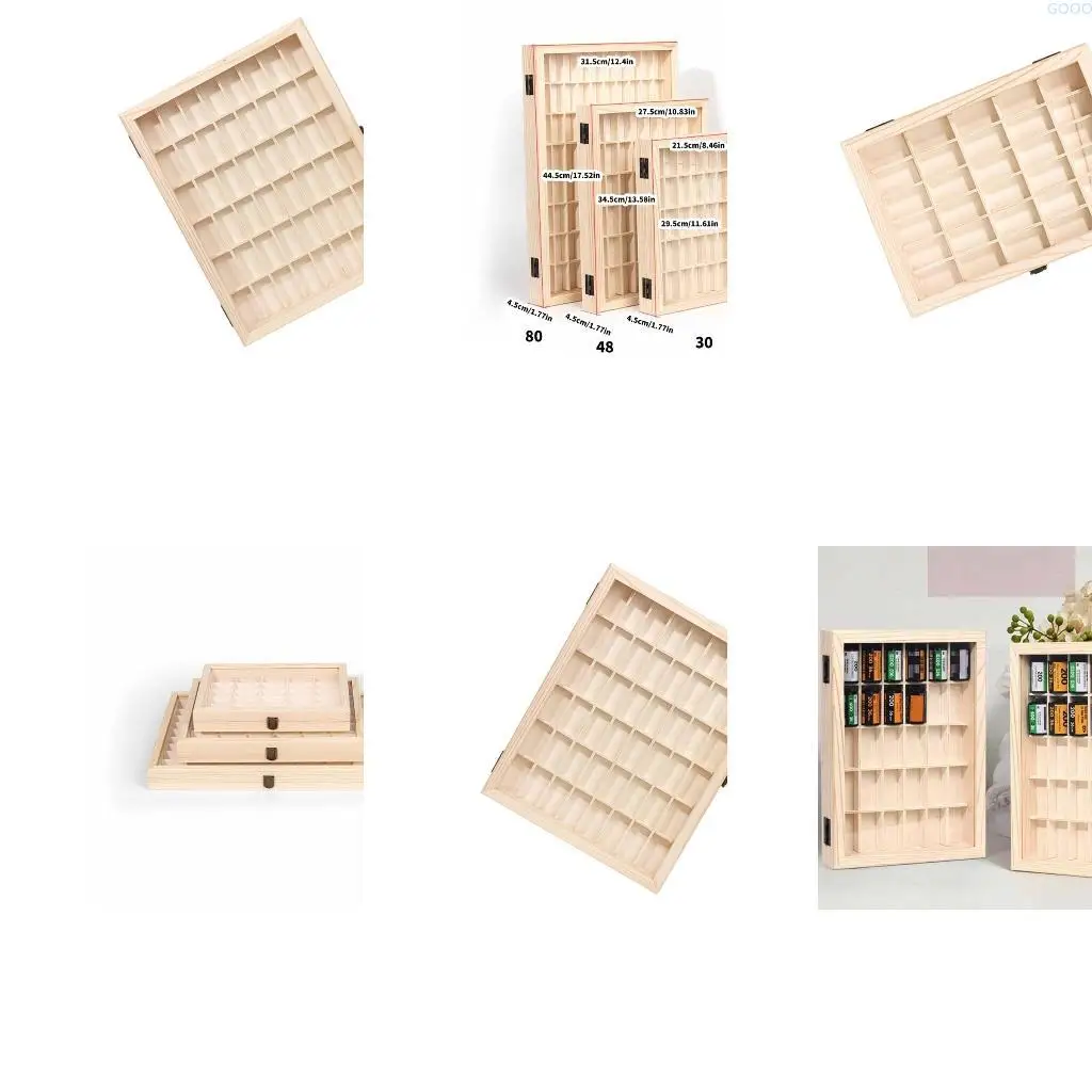 

23GA Wooden Film Roll Display Case with Clear View Stylish Film Canister Storage Box