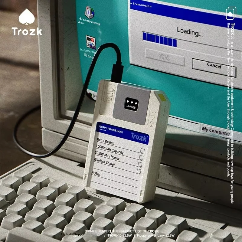 Trozk قوة البنك قرص مرن قوة متنقلة مغناطيسية 10000 Mah توريد كنز شحن محمول مع تخزين هدية متعددة الوظائف