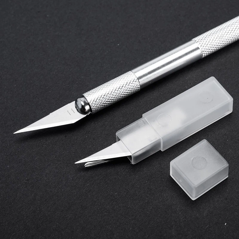 12 قطعة/المجموعة المعادن النقش سكين دليل خاص فائدة السكاكين المطاط Stamps الفني الخشب النقش وسكاكين قطع الورق #6