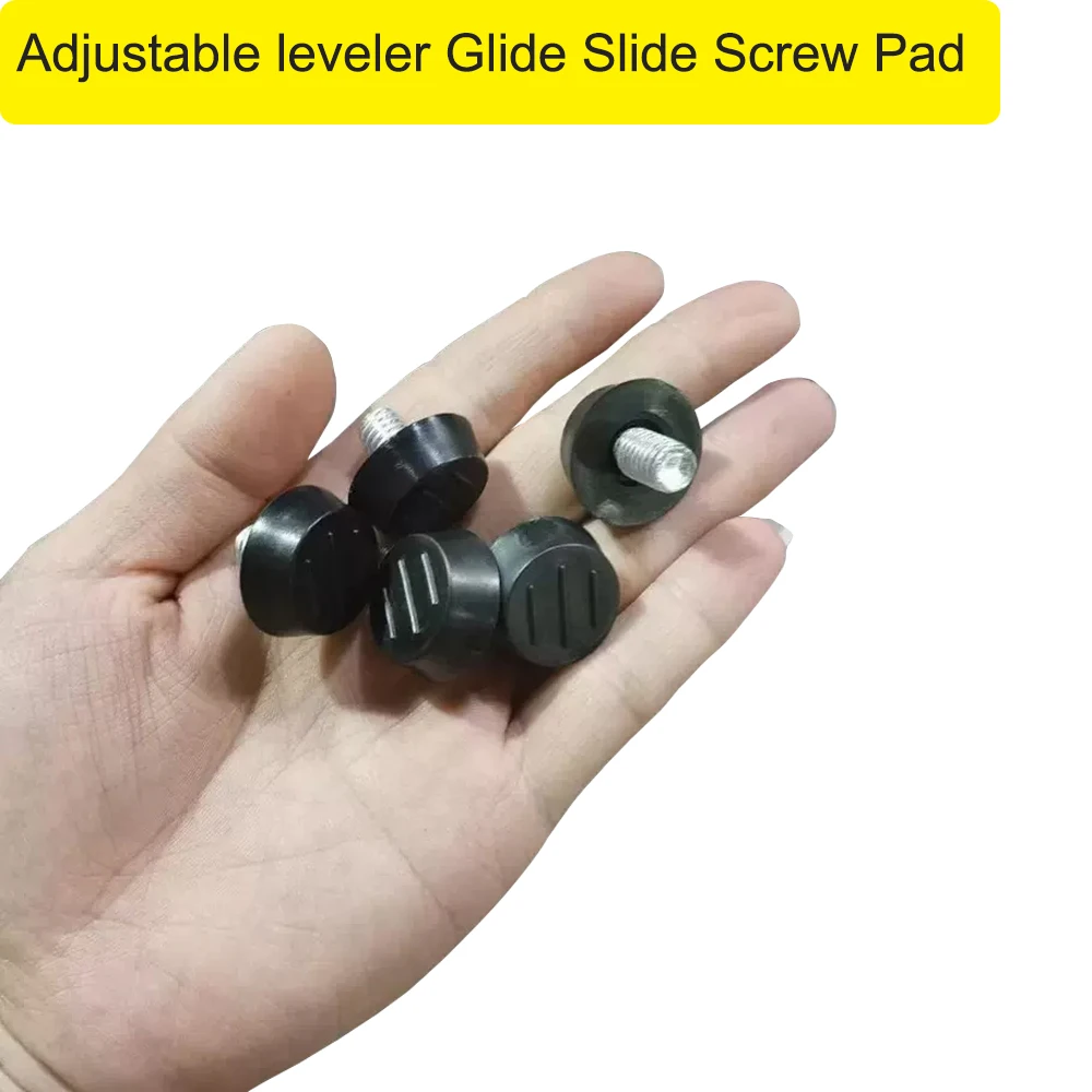 4/8Pcs Adjustable Steel Furniture Legs Table Chair Sofa Leg Leveler Glide Slide Pad M6 M8 Screw Bolt Metal Furniture Feet Level