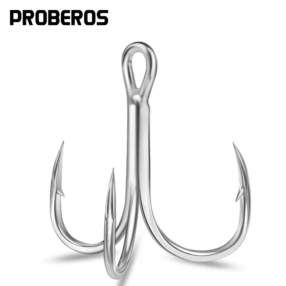 PROBEROS 50PCS Saltwater Fishing Hook 14#-3/0# Anti-rusty Treble HooksTin Color Fishhooks 3X High-Carbon Steel High Strength - AliExpress 18 PROBEROS 50PCS Saltwater Fishing Hook 14#-3/0# Anti-rusty Treble HooksTin Color Fishhooks 3X High-Carbon Steel High Strength - AliExpress 18