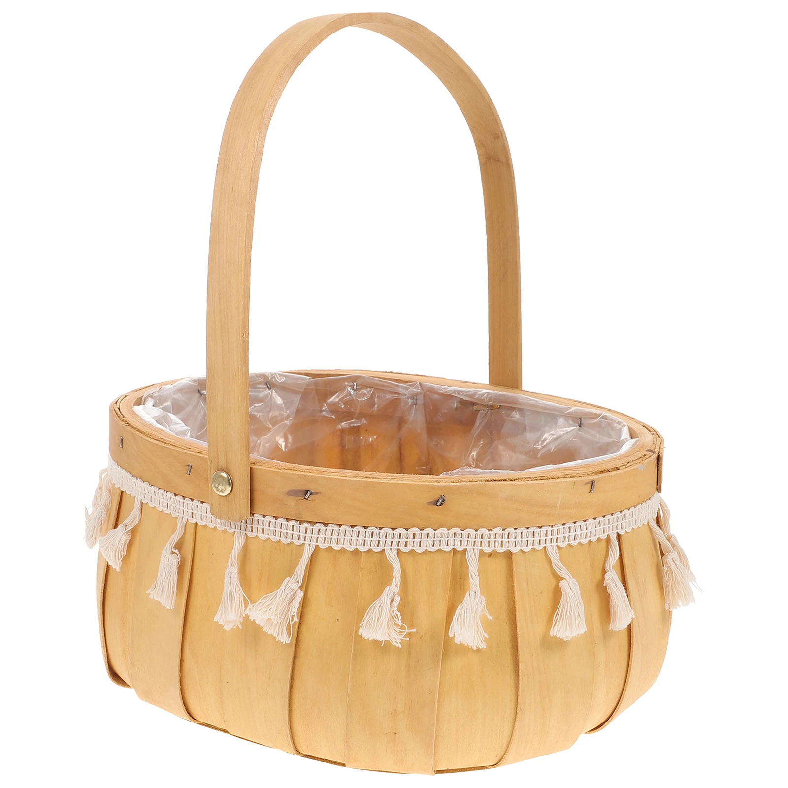 

1pc Storage Basket Portable Flower Organizer Large Capacity Home Desktop Container For Books Toiletries Wedding