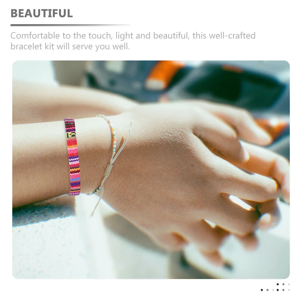 

10pcs Woven Bracelets Ethnic Style Adjustable Rope Summer Beach Accessories For Women String Anklets Handmade Boho Anklets