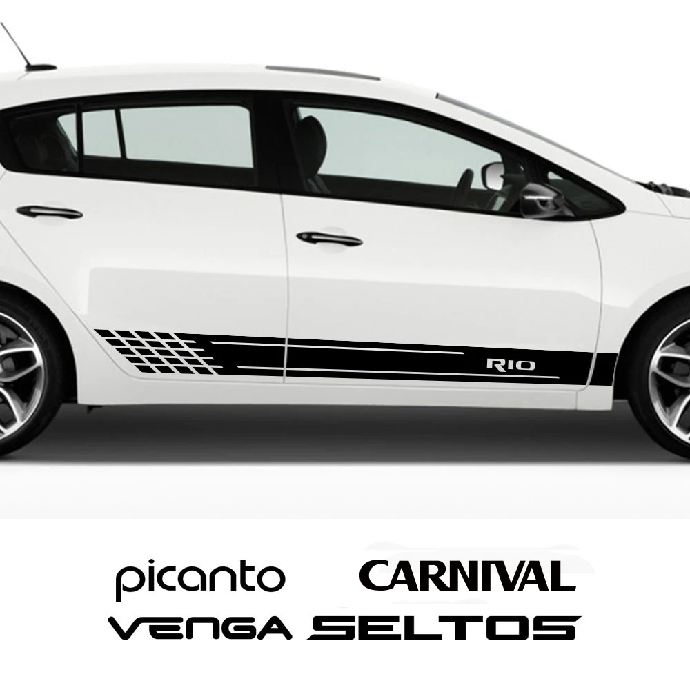 2PCS Car Side Stickers For KIA CARENS CARNIVAL CERATO K5 MOHAVE NIRO PICANTO RIO SEDONA SELTOS VENGA TELLURIDE Auto Accessories