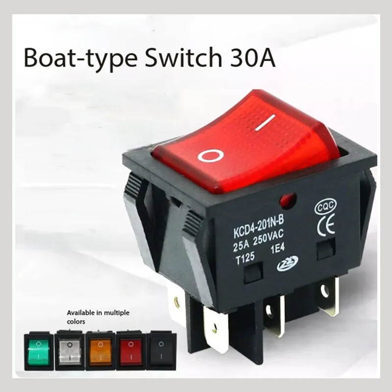 New KCD4 ship type switch 30A power button welding machine equipment universal rocker switch accessories