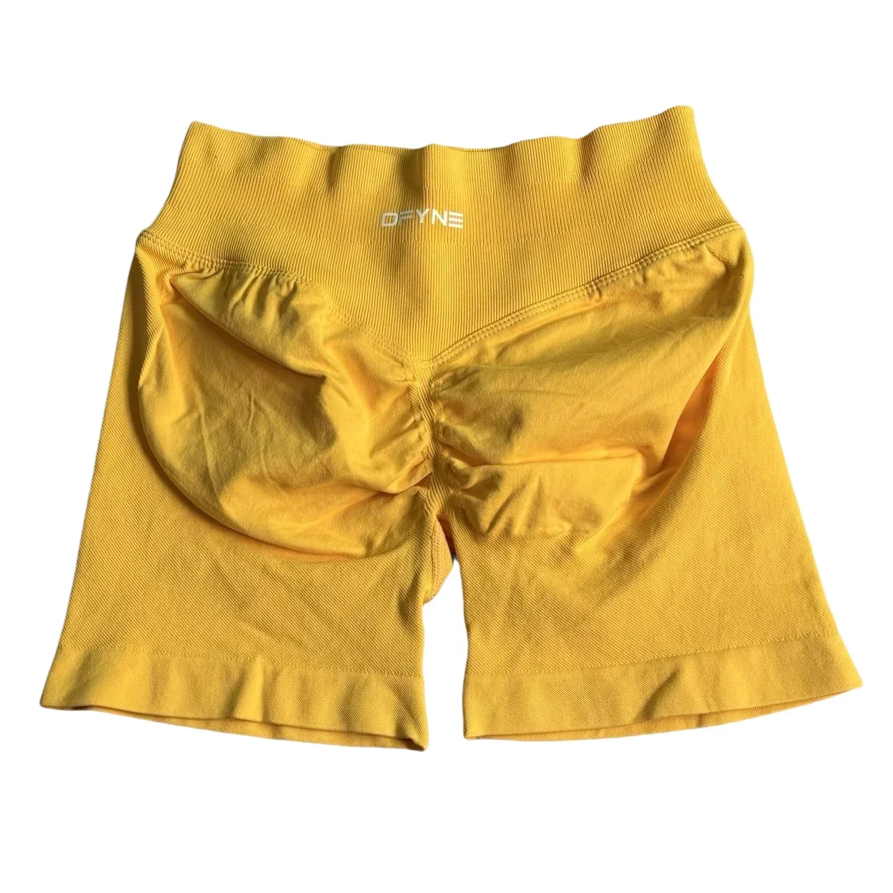 Ударные шорты с логотипом, бесшовные шорты для йоги с низкой талией, спортивные шорты для тренировок, байкерская короткая эластичная одежда для фитнеса