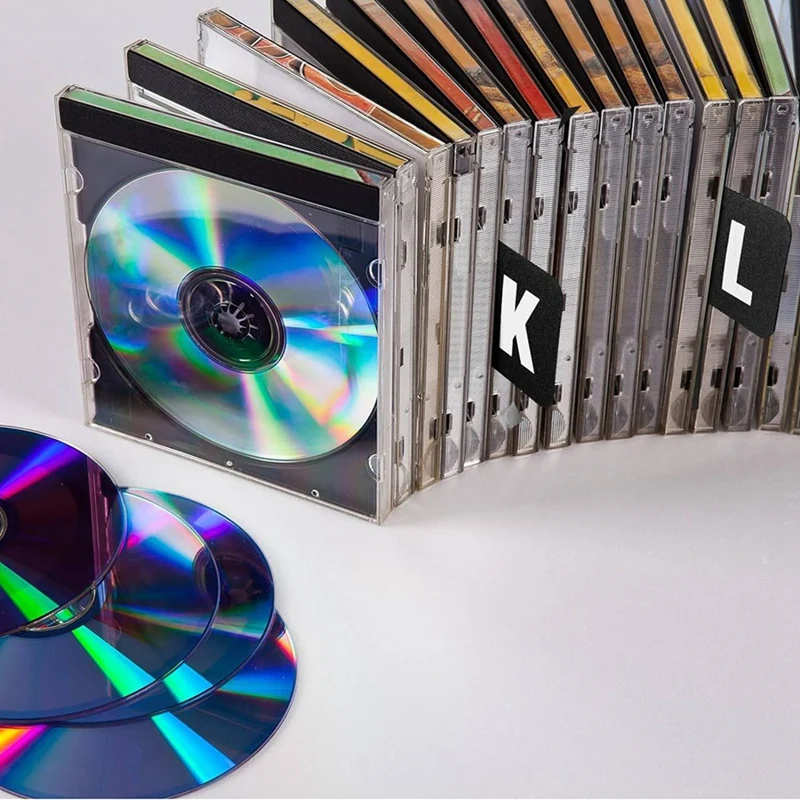 New-104 Pcs Vinyl Record Dividers DVD Alphabetical Dividers A-Z Alphabetical Dividers Vinyl Record Organizer With Alphabet