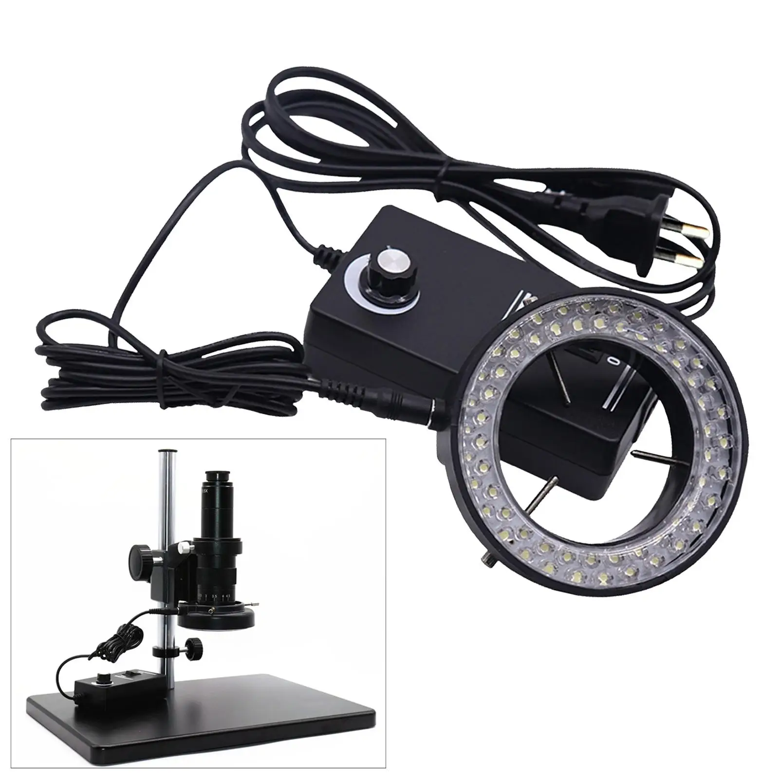 Microscope Ring Light 60 LED Ring Light 4.5W for Stereo Microscope Camera