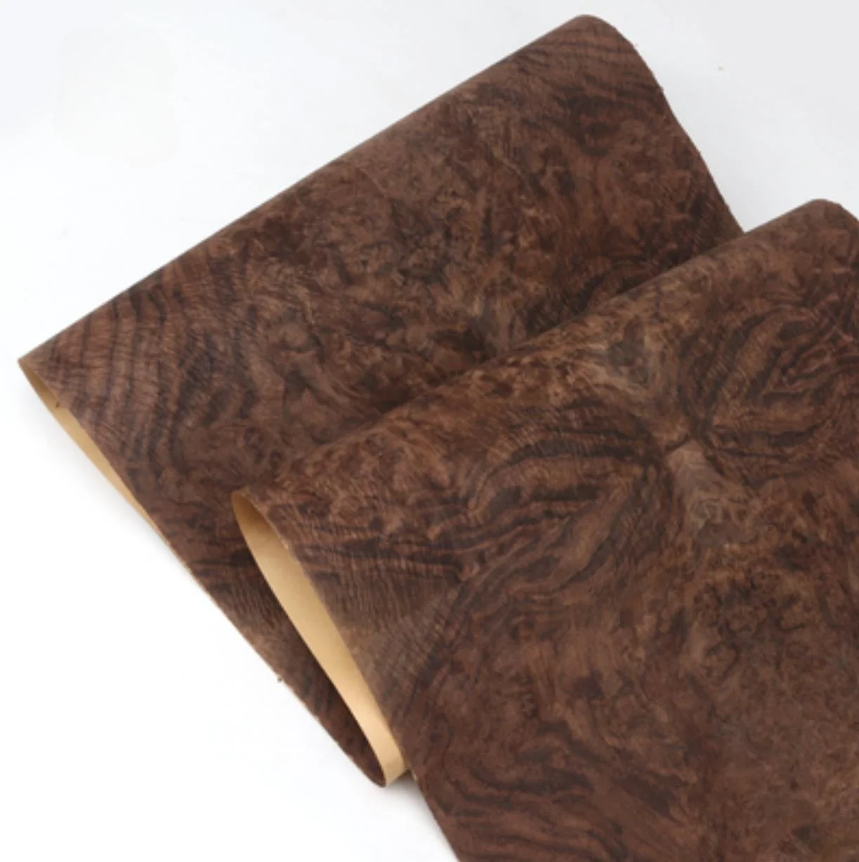 Length:2.5meters Width:580mm T:0.3mm Natural walnut splicing with burr surface wood veneer Speaker furniture decoration image 3