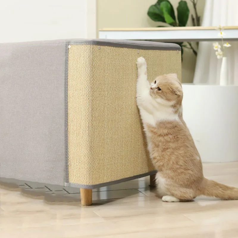 Starke Bambus Katze Kratzmatte Wand Sofa Schutz Katze Kratzbrett Pad Katzenpfoten Schärfen Matten Massage Selbst Verschleißfeste Matte – Detail 4