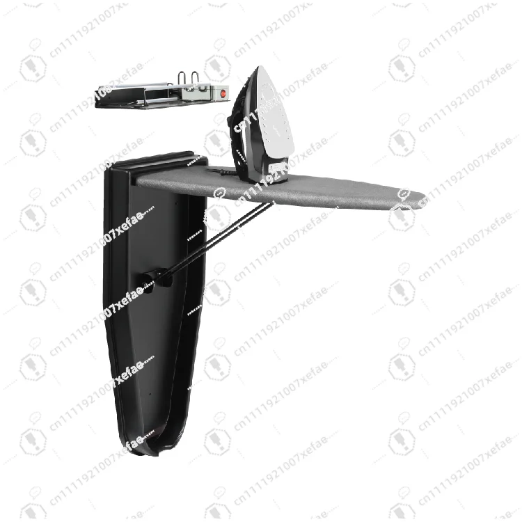 

Safe electric steam iron and heat-resistant collapsible ironing board