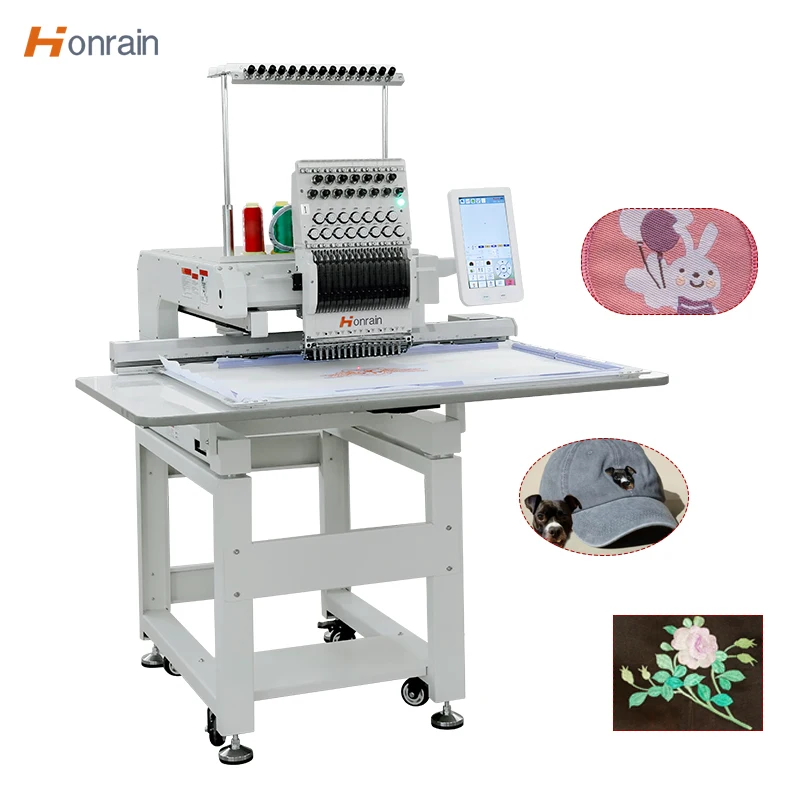 Industrial Digital Controlled Computerized Embroidery Machine Automatic Embroidery Machine Flat Single Head Embroidery Machine
