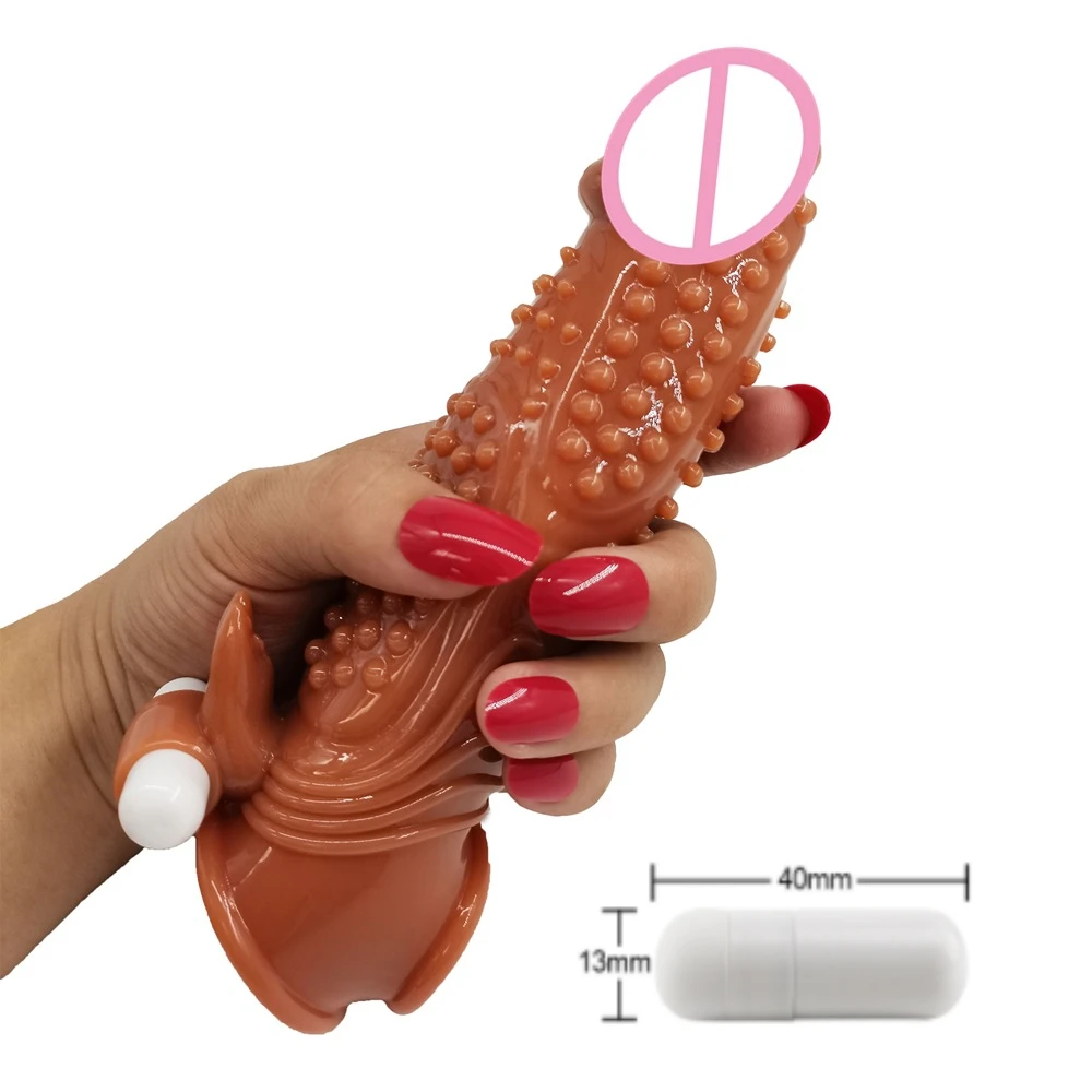 Extensor vibratório reutilizável para casais, vibrador masculino, preservativo reutilizável, capa de pênis, manga de boquete, capa adulta