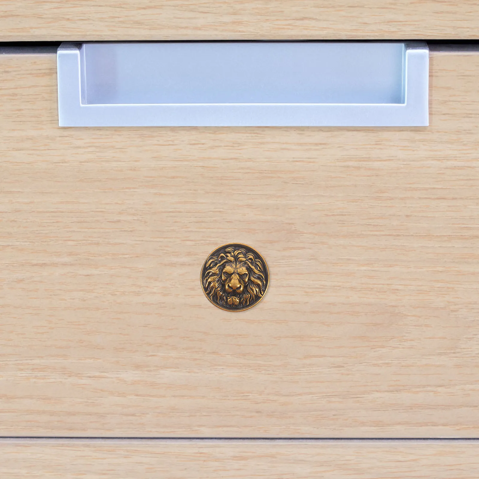 

3Pcs Lion Head Knobs Vintage Zinc Alloy Retro Cabinet Drawer Pulls for Dressers Wardrobes Kitchen Furniture Lion Drawer Pulls