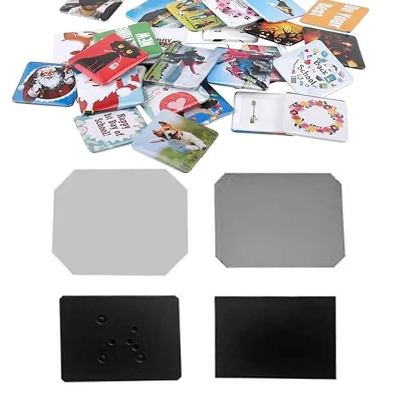 

100 Sets Cardboard Board Magnet Material 53*80mm/65*90mm Suitable for DIY Photo Fridge Magnet Supplies Rectangular Fridge Magnet