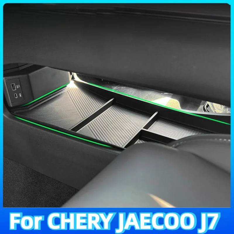 For CHERY JAECOO J7 Car Center Console Under Storage Box TPE Sorting and Finishing Board Interior Accessories