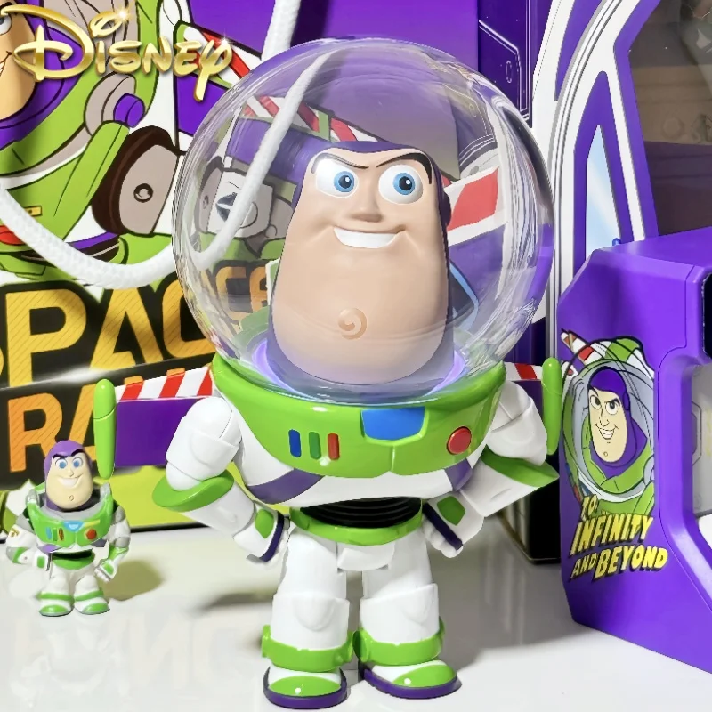 

Original Toy Story Buzz Lightyear Bubble Head Trendy Toy Light Game Console Speaker Toys Wireless Charger Roadblock Ligh Kids Gi