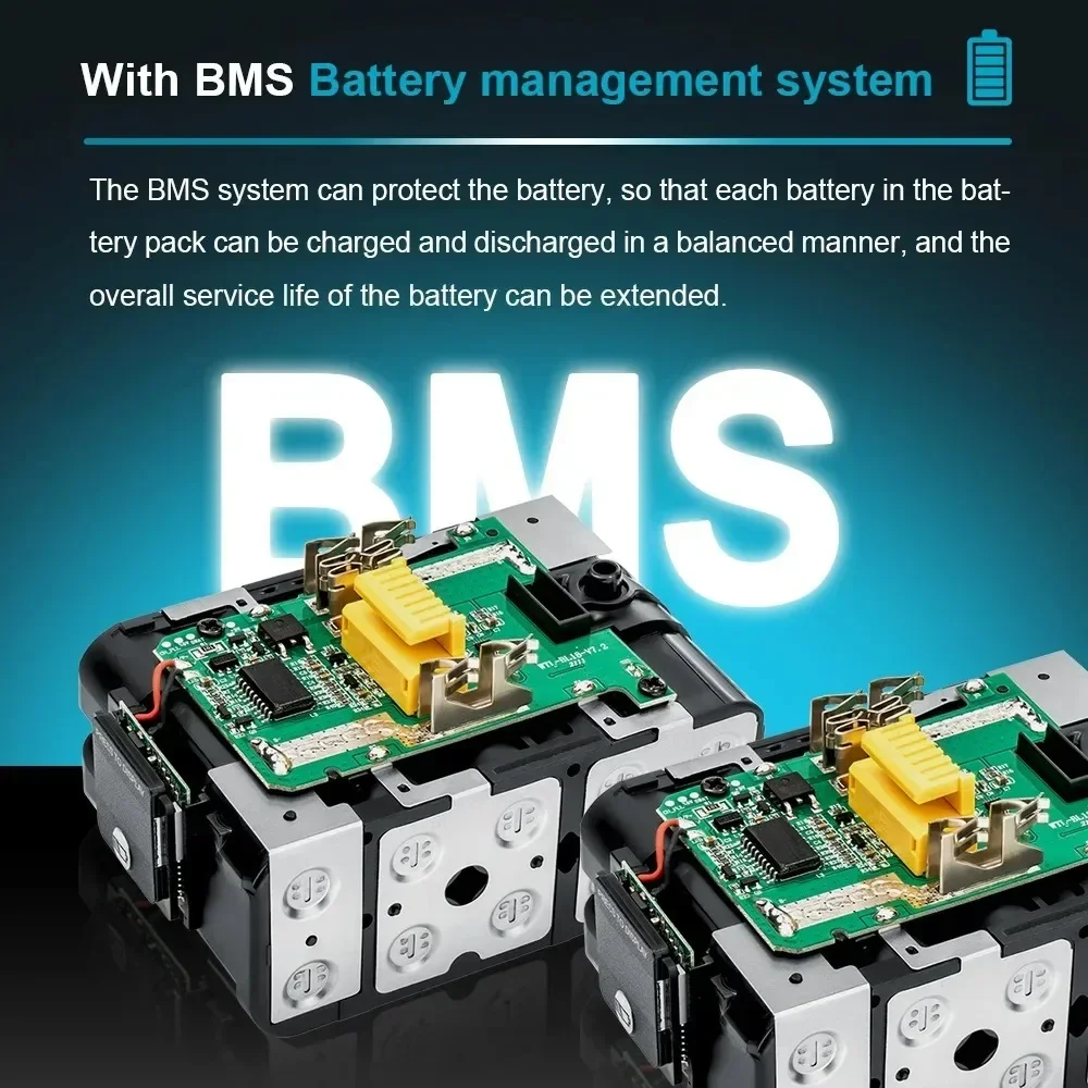 Imagem -04 - Substituição do Li-íon da Bateria 6ah para Brocas sem Fio Lxt Bl1860b Bl1860 Bl1850 Bl1830 Dhp482rfx9 Bl1815 Lxt400 Makita18v