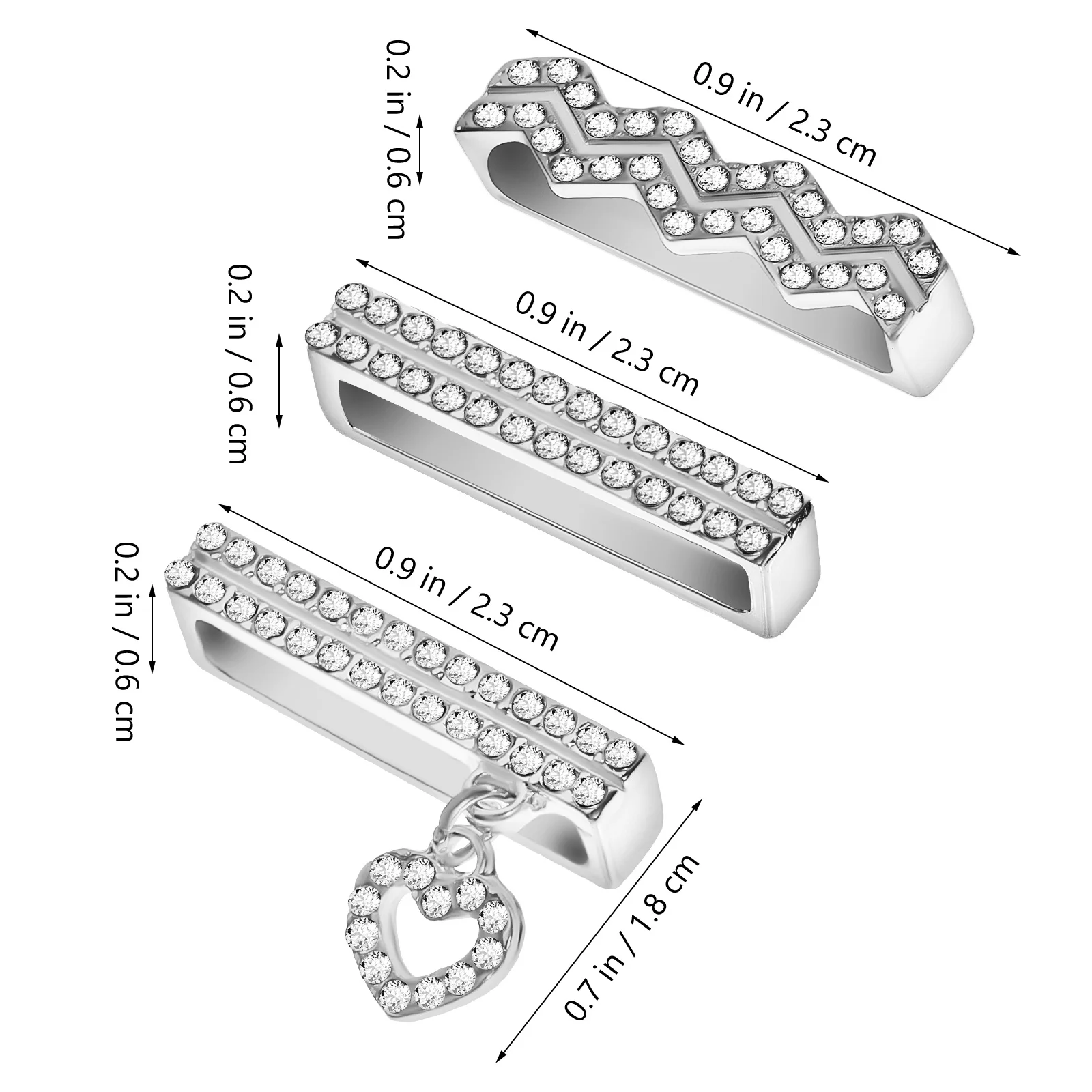 3 قطع حزام الساعة سحر سبيكة قلادة ديكور للنساء حزام طويل الأمد اكسسوارات بلينغ سحر ووتش خواتم