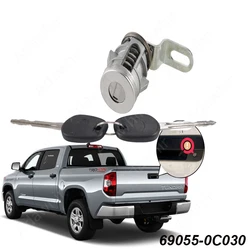Tailgate Door Lock Cylinder with Keys Rear Door Lock Cylinder for Toyota Tundra Tacoma Lock Cylinders 69055-0C030