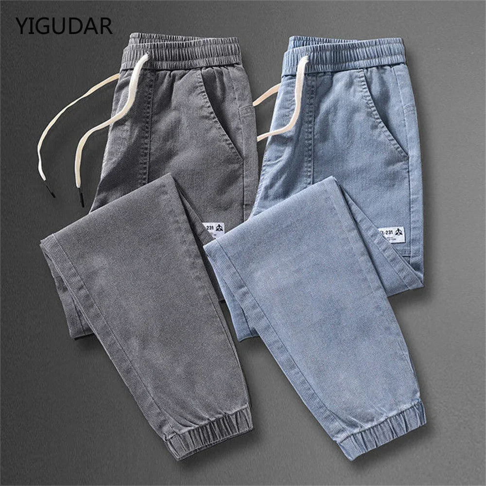 Spring Summer Black Blue Cargo Jeans Men Streetwear Denim Jogger Pants Men Baggy Harem Jean Trousers Jeans for Men