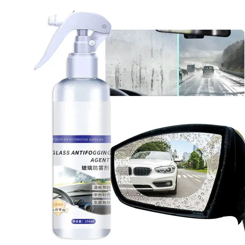 

Glass Anti Fog Spray 256ml auto Glass Anti Fog Rainproof Agent vehicle Hydrophobic Windshield Glass Cleaner spray Fog Prevention