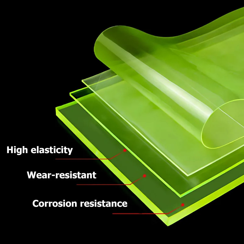 1/2/3/4/5/6/8/10/12/15/20mm Polyurethane PU Board Polyurethane Elastic Rubber Sheet PU Damping Cushion Plate Plastic Board