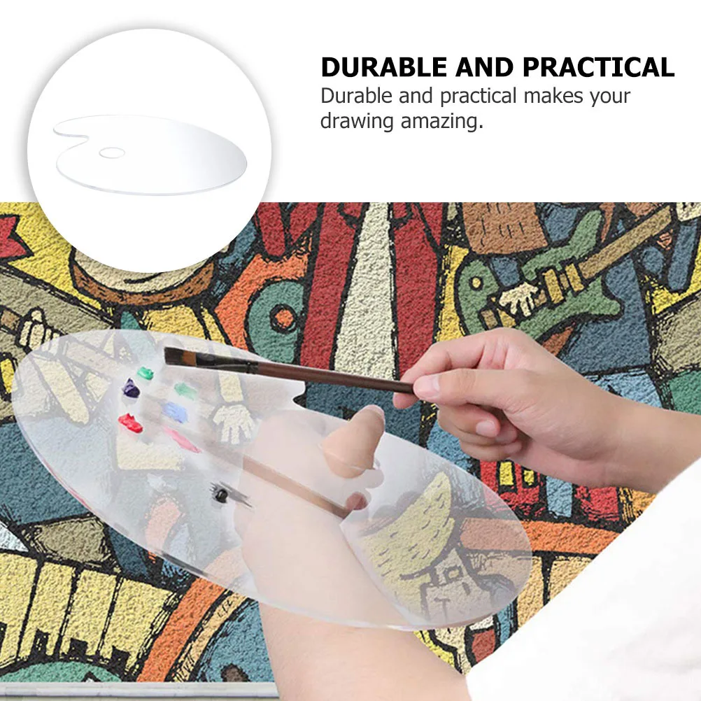 

1pc Painting Palette Acrylic Color Mixing Tray Smooth Transparent Durable Art Supplies For Oil Acrylic Painting Color Fixing