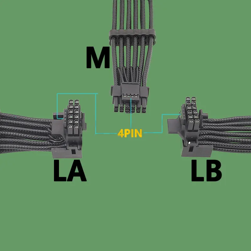2x8PIN 3X8PIN 4X8PIN to 16Pin Graphics Card Cable 16AWG CPU 8-Pin Male PCI-E 5.0 12VHPWR New Embossed Cable Modular Cable