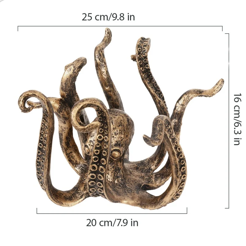 1pc Octopus Sculpture Cup Holder, Octopus Home Resin Ornament, Living Room Garden Landscape Aquarium Resin Decoration Ornament