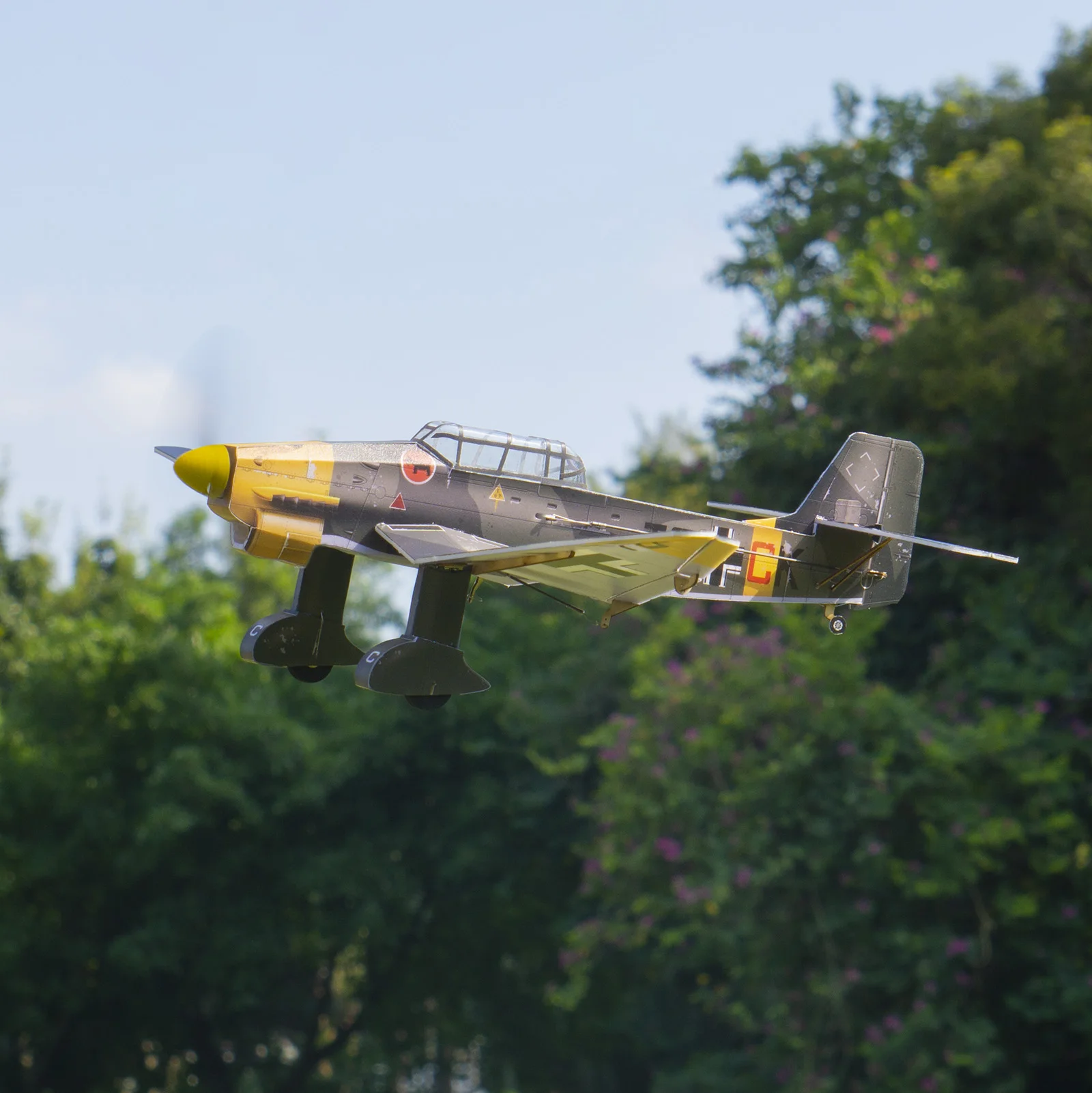 Mini Ju-87 Bomber Stuka 430 mm rozpiętość skrzydeł 4 kanały puszczania samolotów zdalnie sterowanego samolotu zabawki do zabawy na zewnątrz prezent