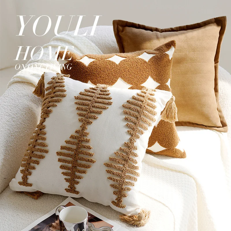 30X50/45x45CM Animal Cream Throw Pillow Cover Cute and Minimalist Stamping Waist Cushion Cover Decor Home Decorative Pillowcase