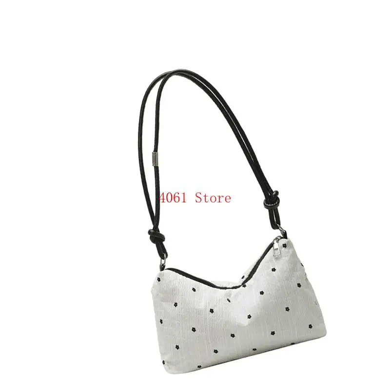 

Textured Shoulder Bag Practical Composite Fabric Roomy Interior Daily Essential
