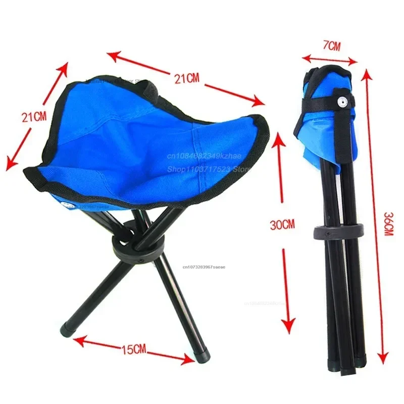 Outdoor Leisure Portable Folding Chair Three-Legged Stool Camping Travel Picnic Outdoor Activities Fishing Accessories