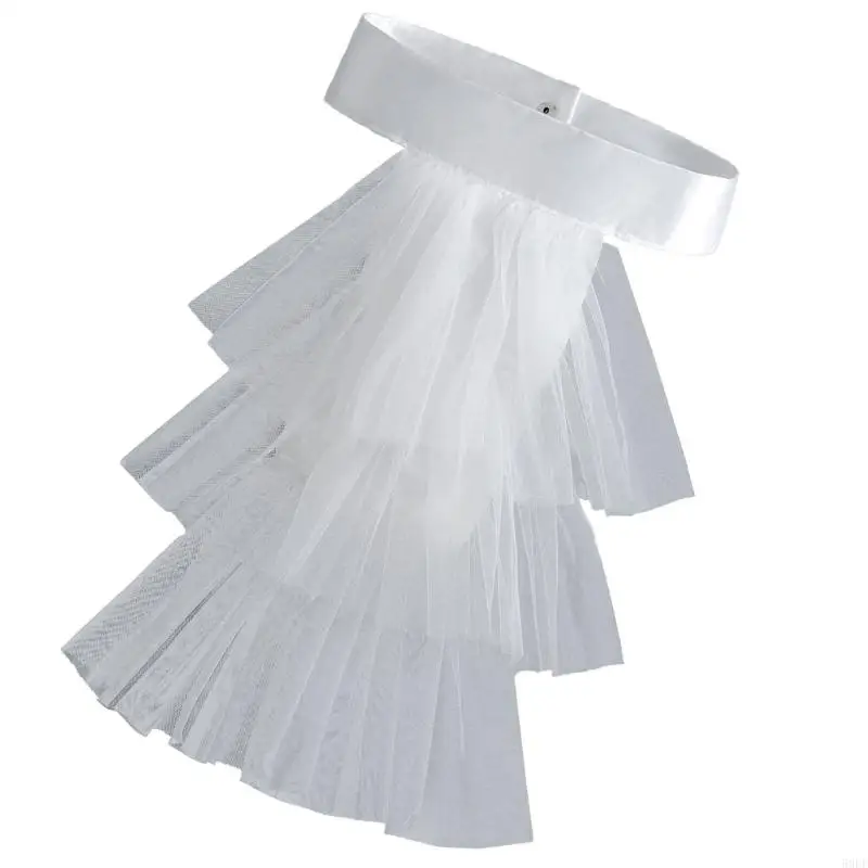 50LE Elegan Detachable Ruffled Ruffled Jabot Collar Costume Accessory Untuk Panggung Pertunjukan