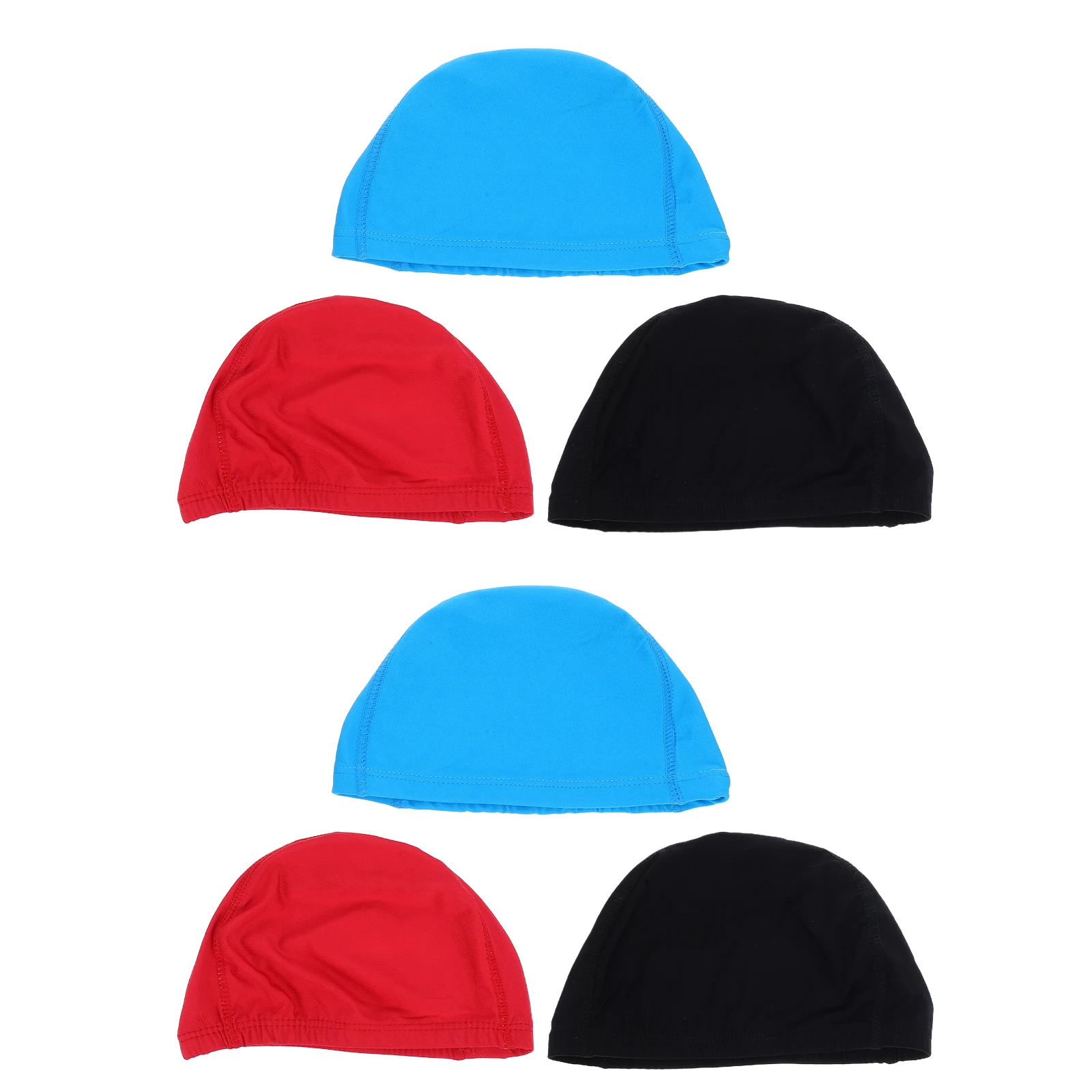 

6 Pcs Adult Swimming Cap Caps for Men Pool Hats Diving Flexible Bathing Swimmers