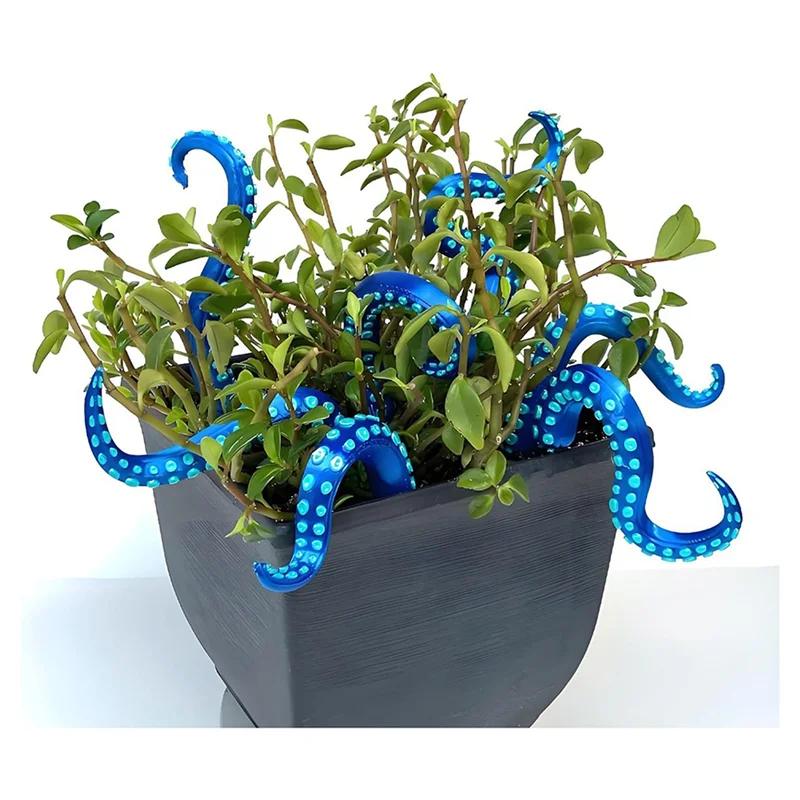 

A04G-14PCS Seamonster Tentacles Octopus Tentacle Plant Stake Garden Stakes For Plant Decor Octopus Tentacle Stakes B