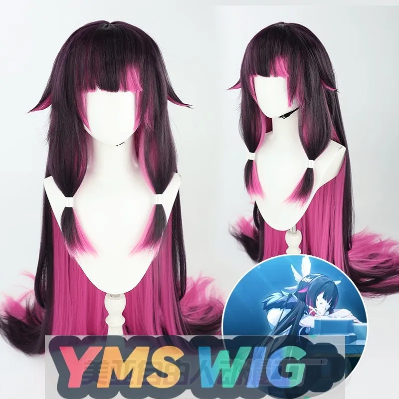 

【YMS WIG】Genshin Impact Winter Festival Foolish People's Executive Girl Columbia Косплей Парик Темно-фиолетовый градиент