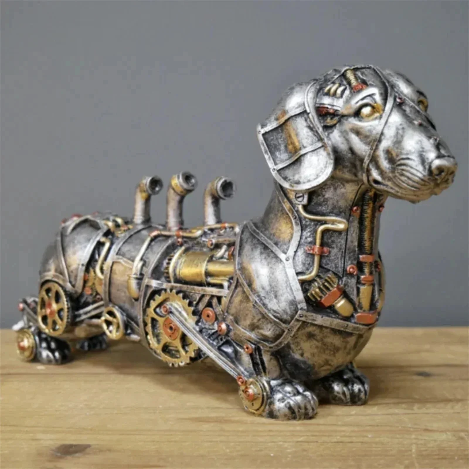 Steampunks Style Animal Sculpture Mechanical Animal Ornament Decoration Heavy Industry Decoration Resin Mechanical Decoration